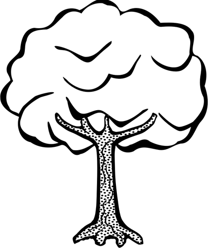 Lineart ClipArt vettoriali in un albero