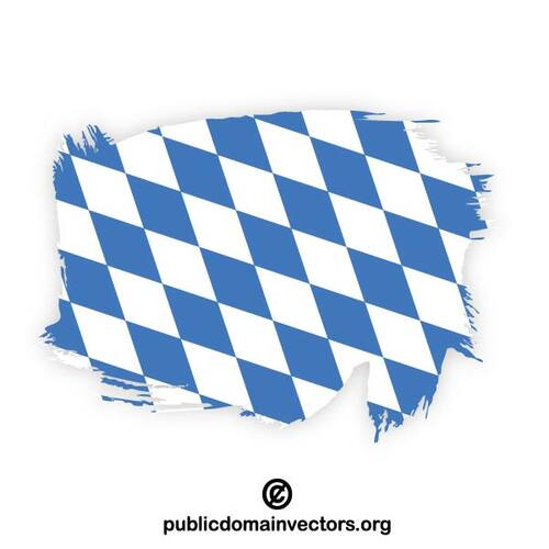 Painted flag of Bavaria