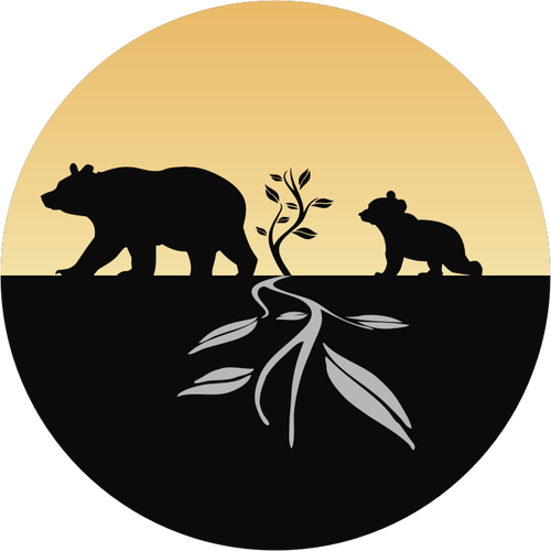 Bear and cub logo