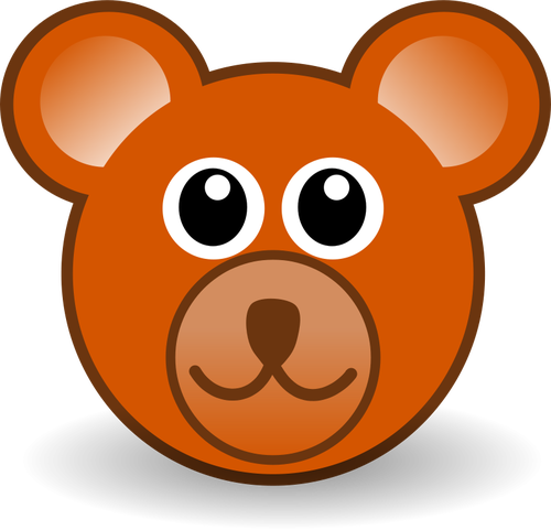 Funny bear head vector clip art | Public domain vectors