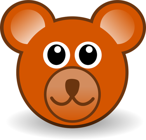 Funny bear head vector clipart