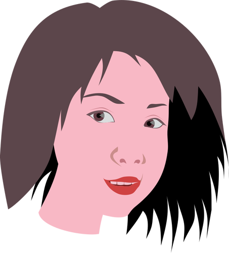 Asyalı kadının yüzüne