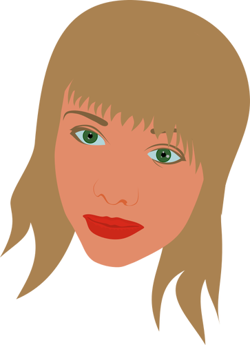 Vektor-Bild Porträt eines Mädchens mit grünen Augen