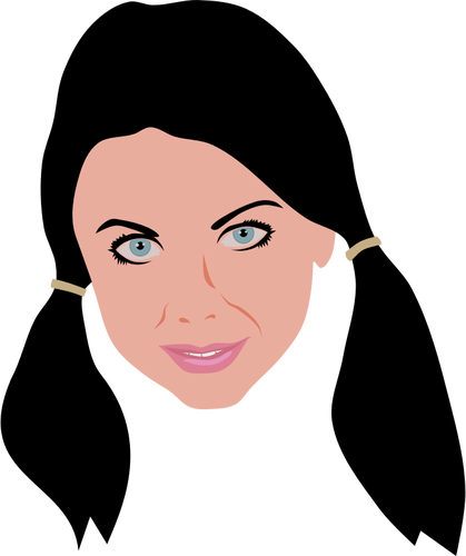 Vector clip art of beautiful woman