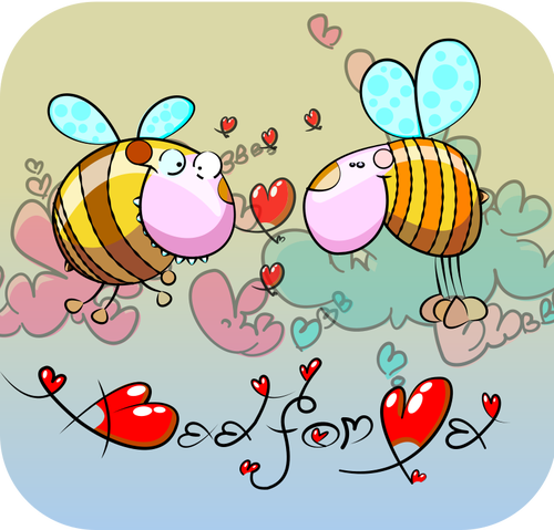 Desene animate albinele în dragoste