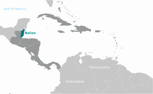 Belize Haritası vektör