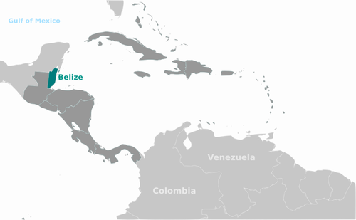 Vecteur de carte de Belize