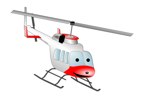 Hélicoptère de dessin animé