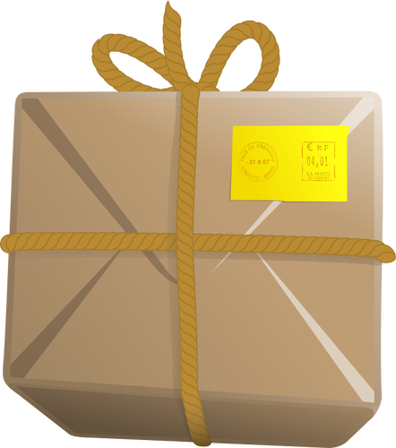 Vector graphics of wrapped and bandaged parcel