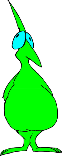 Curioso pájaro verde