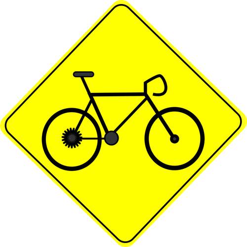 Sinal de trânsito de passagem de bicicleta