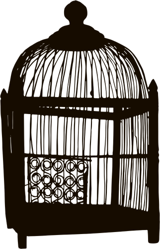 Vogelkäfig-silhouette