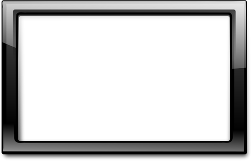Seni klip vektor transparan bingkai hitam gloss