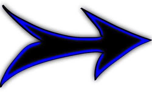 黒と青の矢印