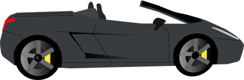 Черный cabrio стороне представление векторное изображение