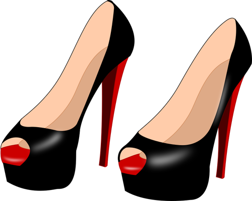 Zapatos de tacón de aguja negro