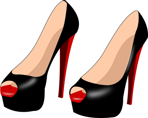 Siyah stiletto Ayakkabı