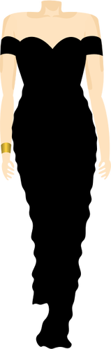 A headless dummy in black dress vector image