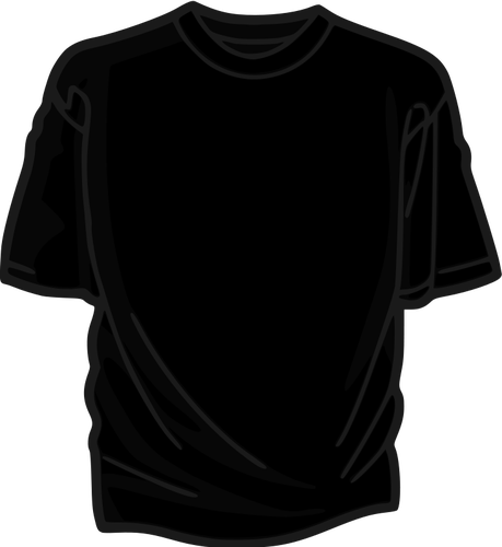 काला टी शर्ट वेक्टर चित्रण