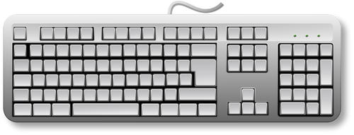 空白の汎用キーボード ベクトル画像