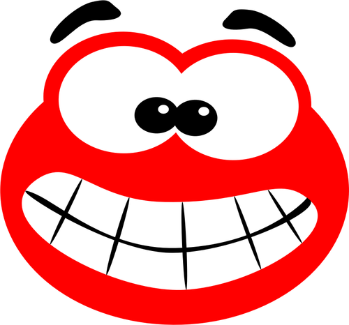 Immagine vettoriale di grande bocca sorridente blob