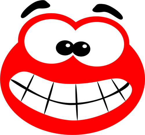 Vector image of big mouth smiling blob