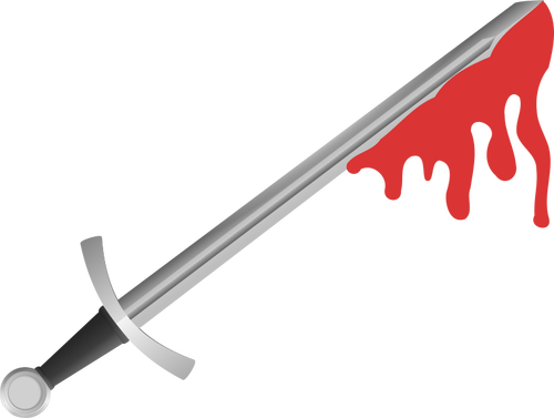 Кровавый меч векторное изображение