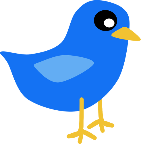 Simple blue bird vector image