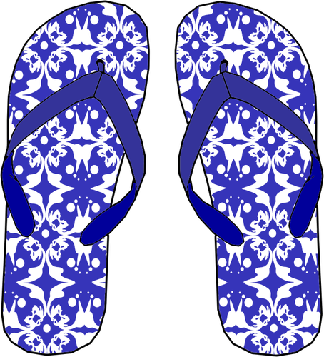 Blue flip flops