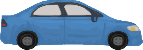 Modré auto skica