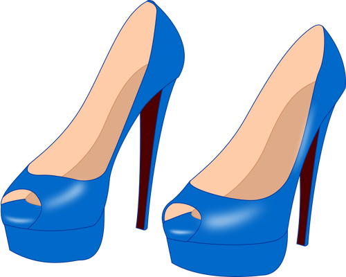 Blauwe stiletto 