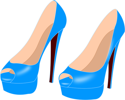 Talons hauts bleus clair