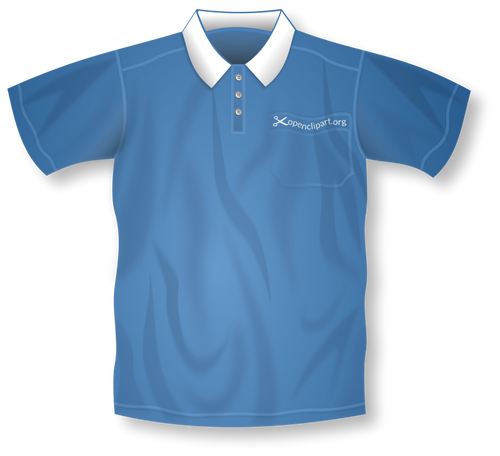 Tricou polo de desen vector