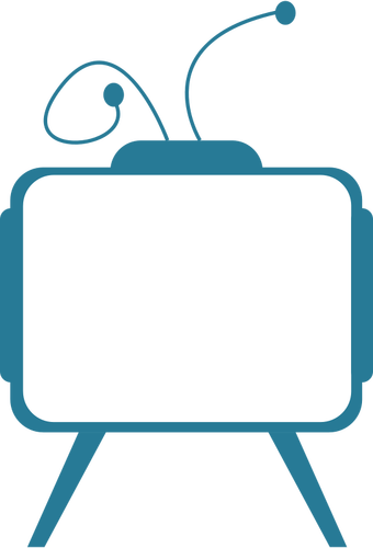 כחול בתמונה וקטורית של מקלט טלוויזיה