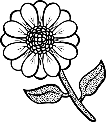 Wektor rysunek z wypryskami łodygi kwiatów