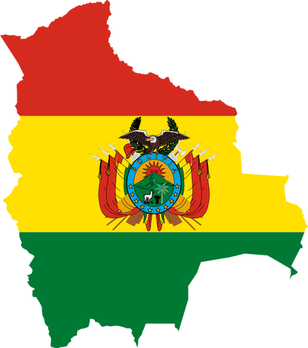 Mapa de bandera de Bolivia