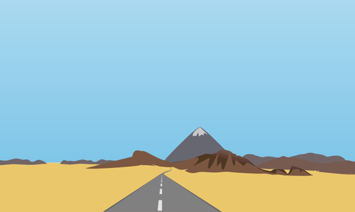 Long road in the desert