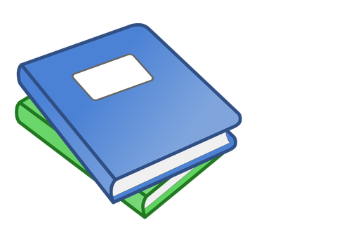 Stack of two books vector graphics