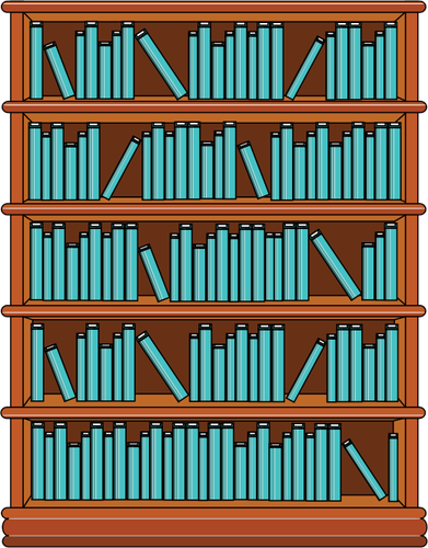 Книжная полка с синей книги