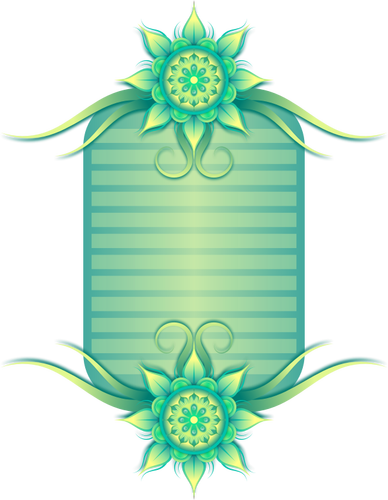 Vector graphics of flower patterned border detail