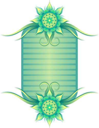 Vector graphics of flower patterned border detail