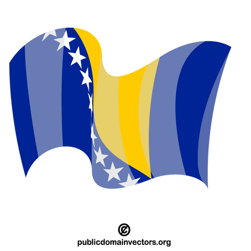 Bosnië en Herzegovina wappert met nationale vlag