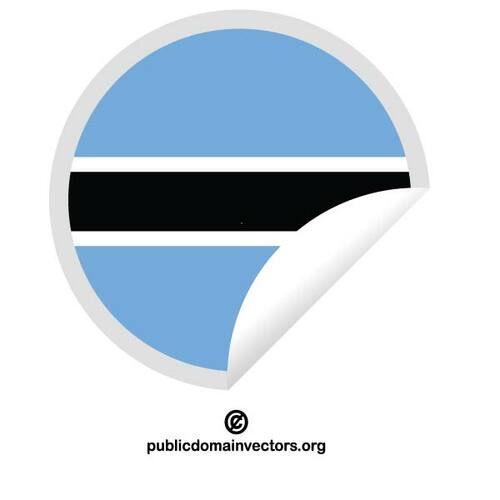 Botswana flagga rund klistermärke