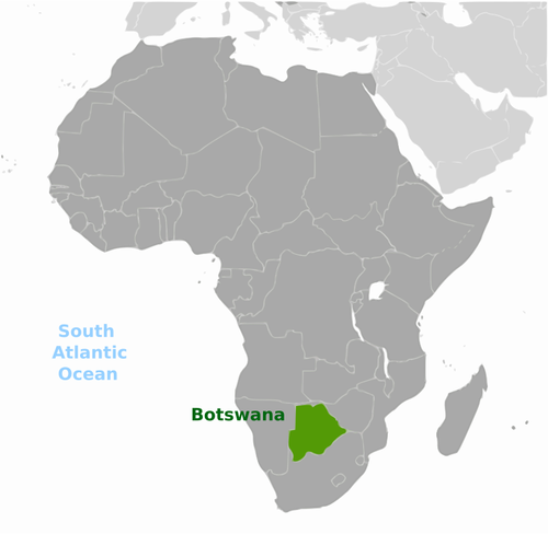 Mapa de Botswana