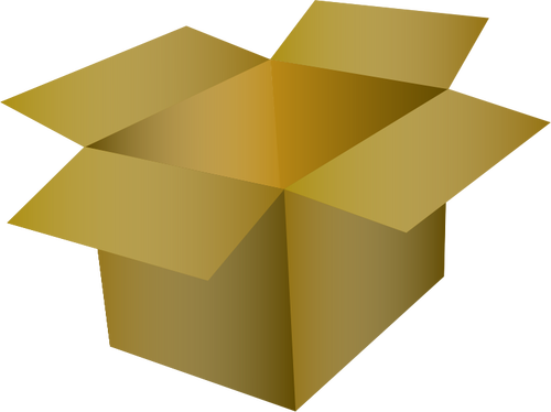 Vector image of cardboard box with a gradient