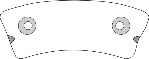 Самолет тормозной колодки векторное изображение