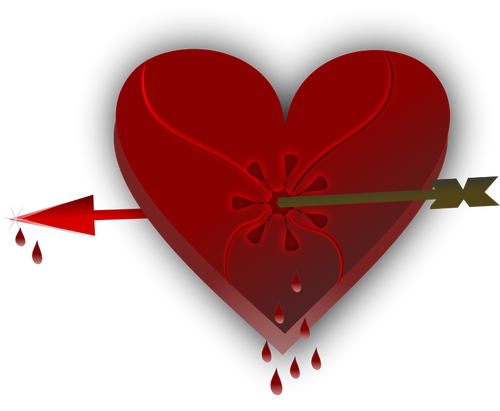 Broken heart vector image