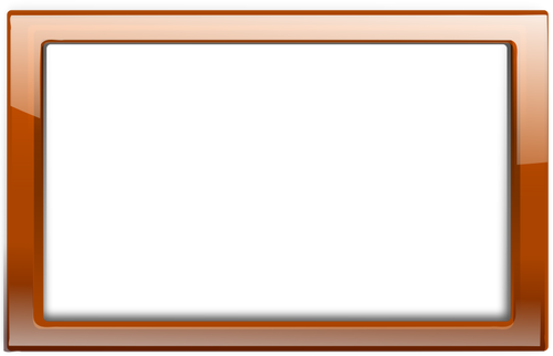 Glanset gjennomsiktig brun ramme vektortegning