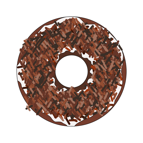 Brunt strössel donut