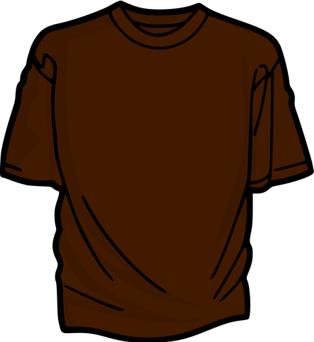 Brown t-shirt vector drawing